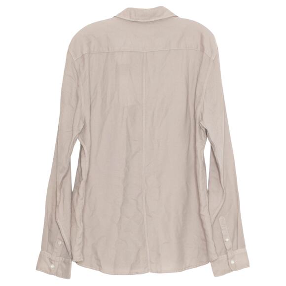 NWT BLDWN Mens Shirt Minimalist Workwear Neutral Button Down Flint Gray Large - Picture 2 of 8